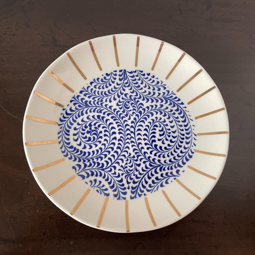 Anthropologie 8 Inch Salad or Dessert Plate GARDEN GUEST by Carla Dinnage NWT